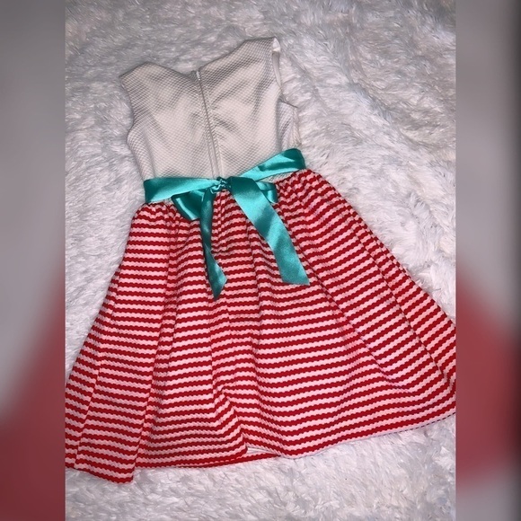 Rare Editions Girls 6x Dress Coral Teal Easter 🐣 - Picture 2 of 3